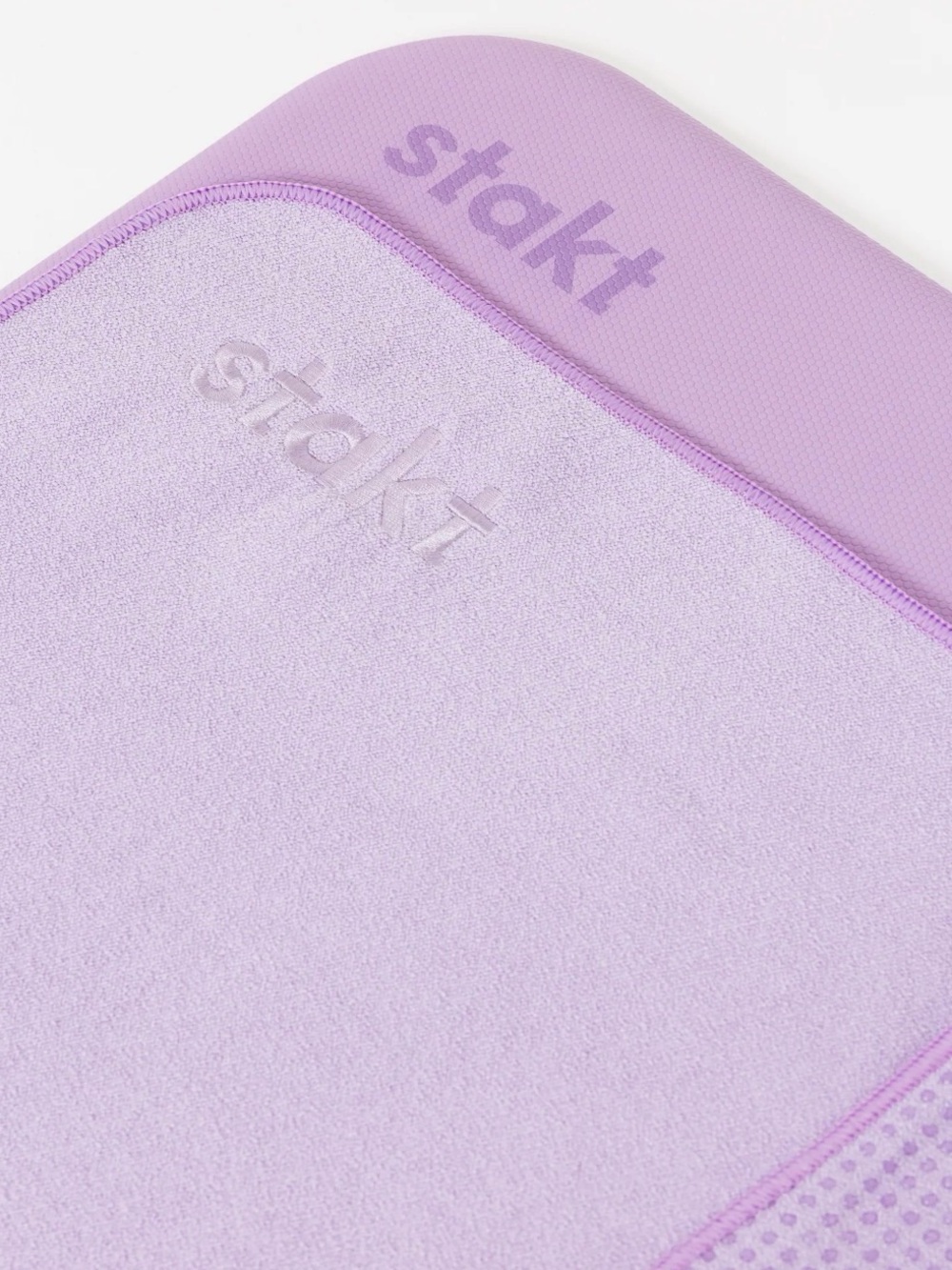 New STAKT Lavender Purple Hot Yoga Towel NWOT Grippy Microfiber 24 x 69